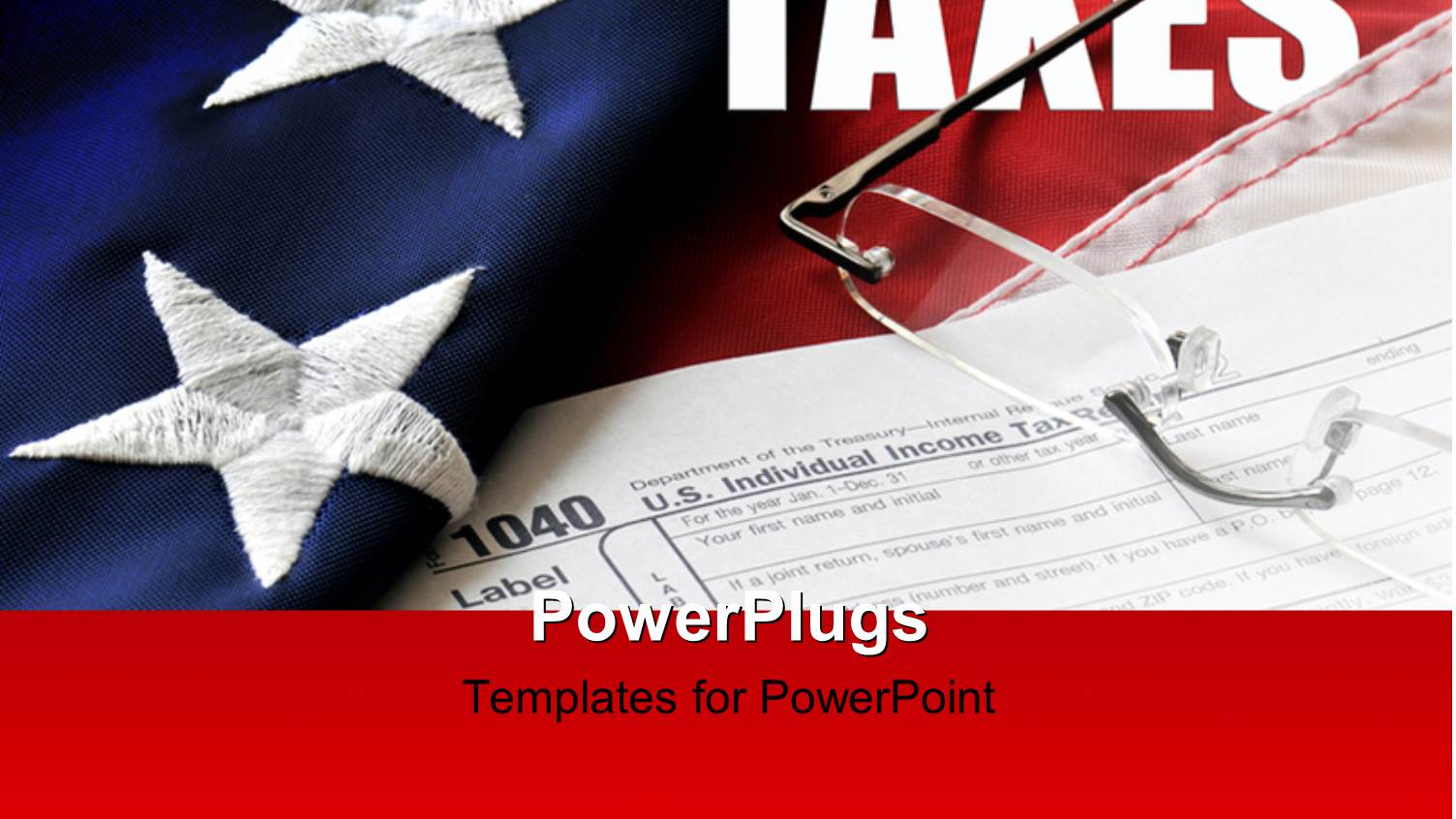 an American Flag with a Pair of Glasses