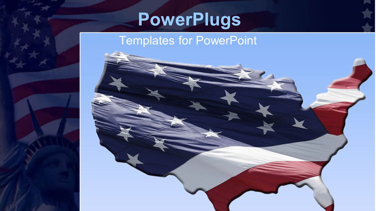 an American Flag with the Shadow in the Background