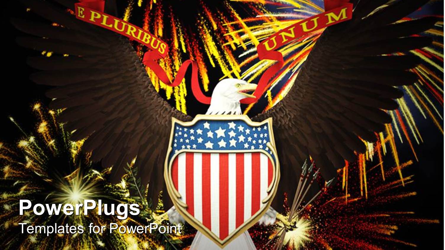 an American Hawk with Celebration Material in the Background