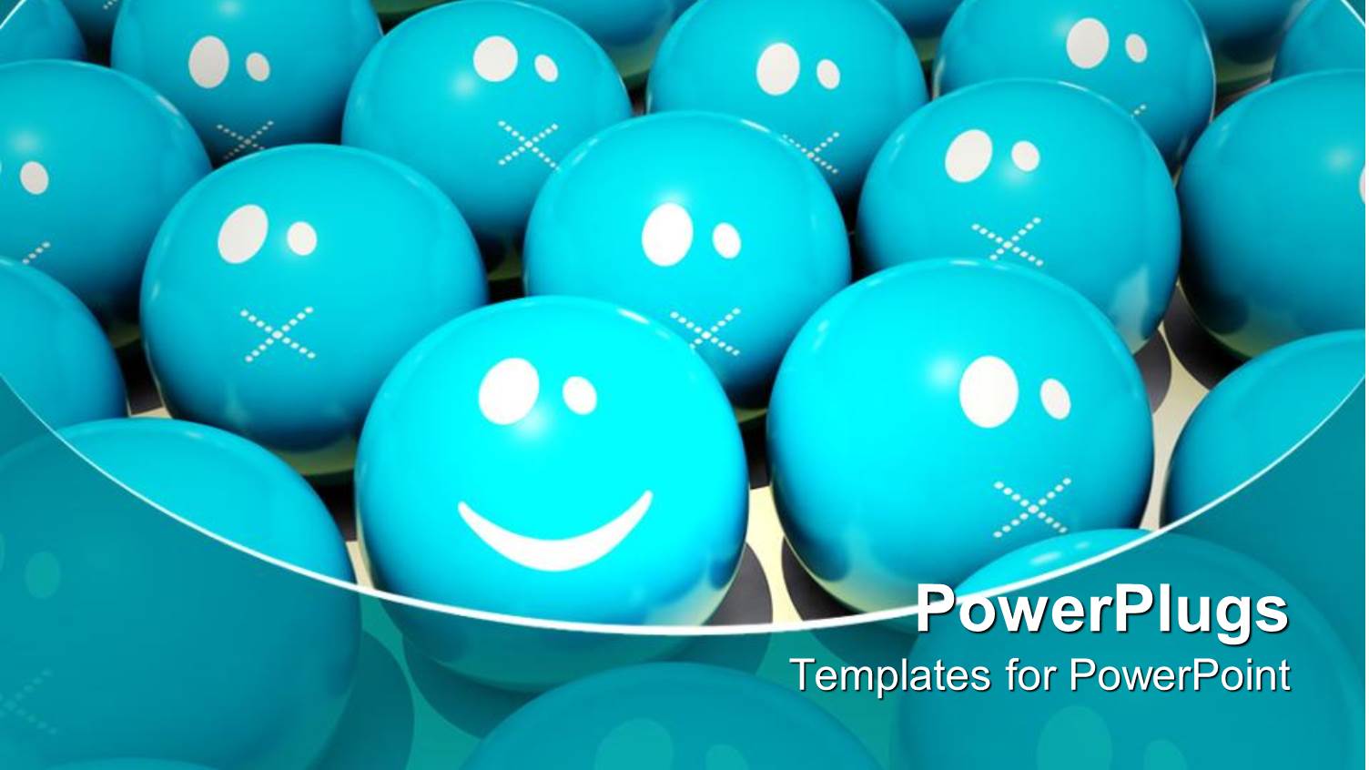 Animated Blue and White Shiny Smiley Balls Packed Together
