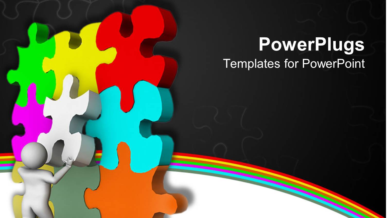 Animated Colorful Tiles Being Arranged by a Human Figure