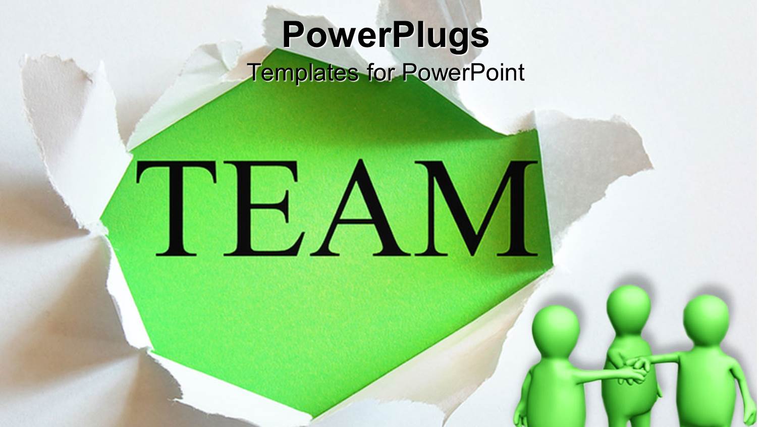 Animated Depictio of Three Green Humans Joinning Hands Together