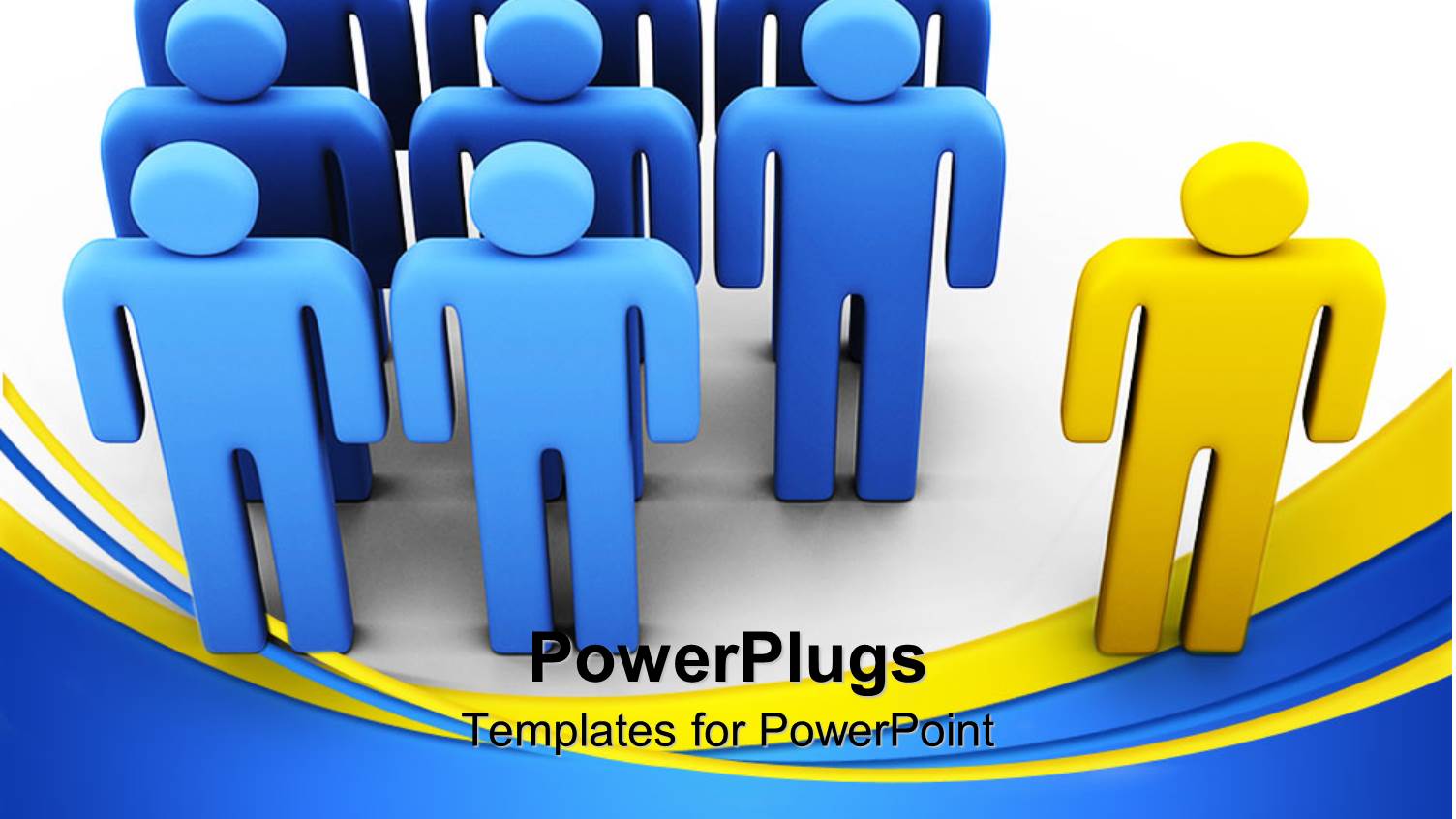 Animated Depiction of Eight Blue Humans and One Yellow One