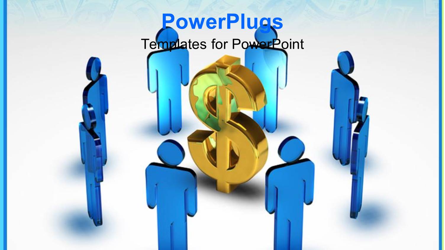 Animated Depiction of Eight Humans Round a Dollar Sign