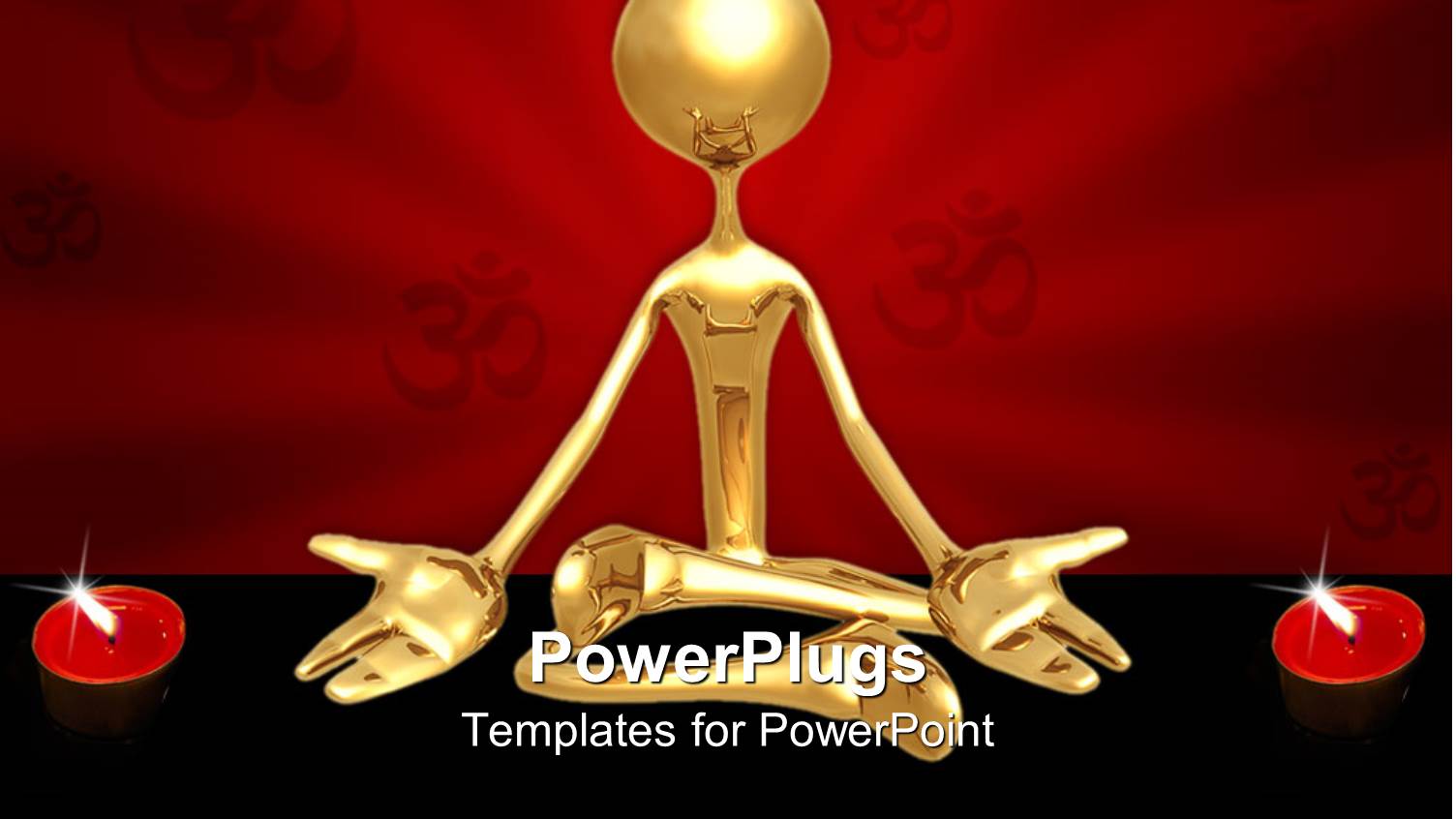 Animated Depiction of a Gold Colored Human with his Legs Folded