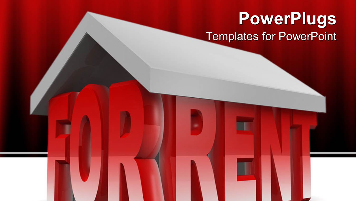 Animated Depiction of a House Formed by for RENT Text