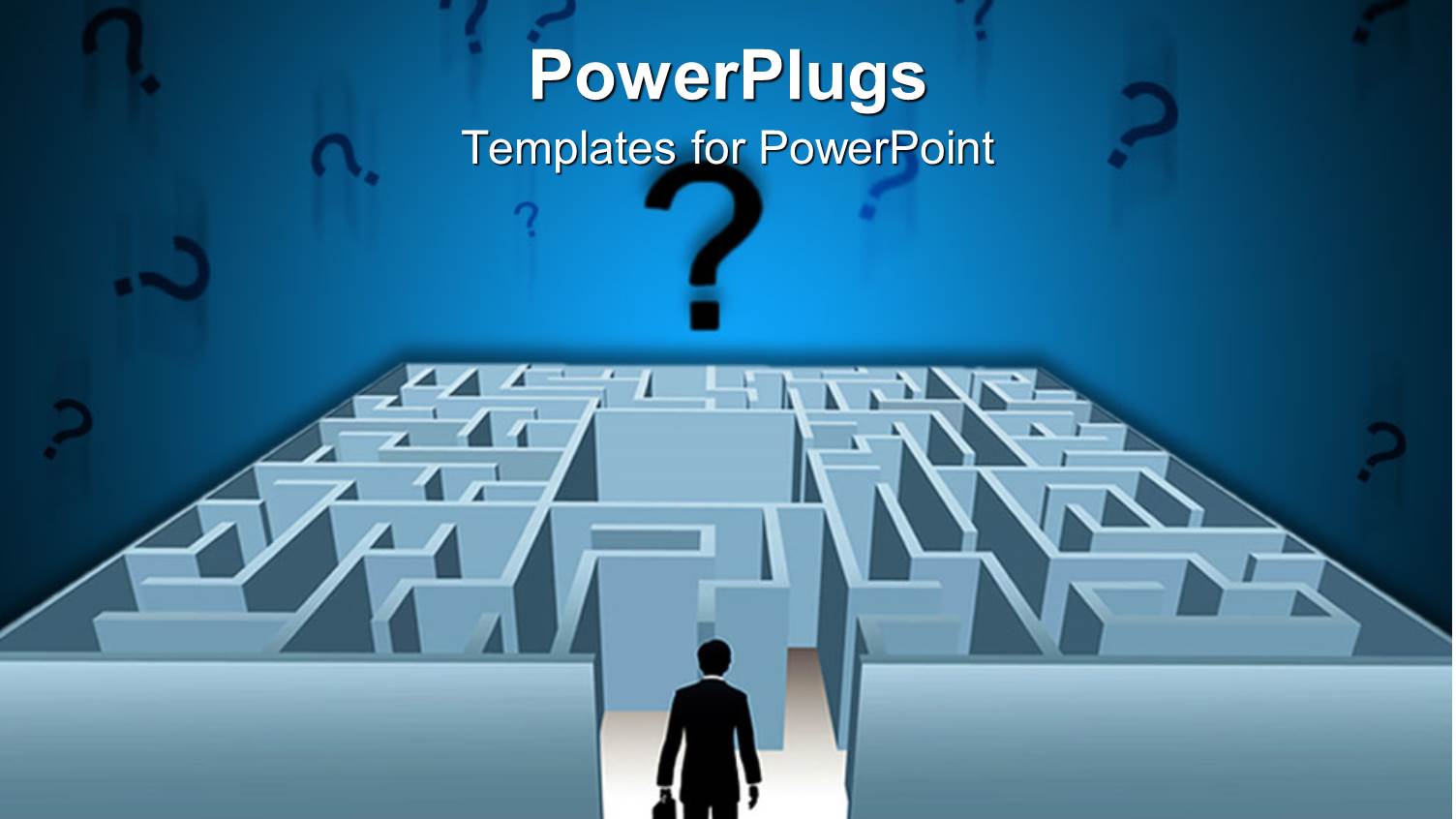 Animated Depiction of a Human Figure in Front of a Maze
