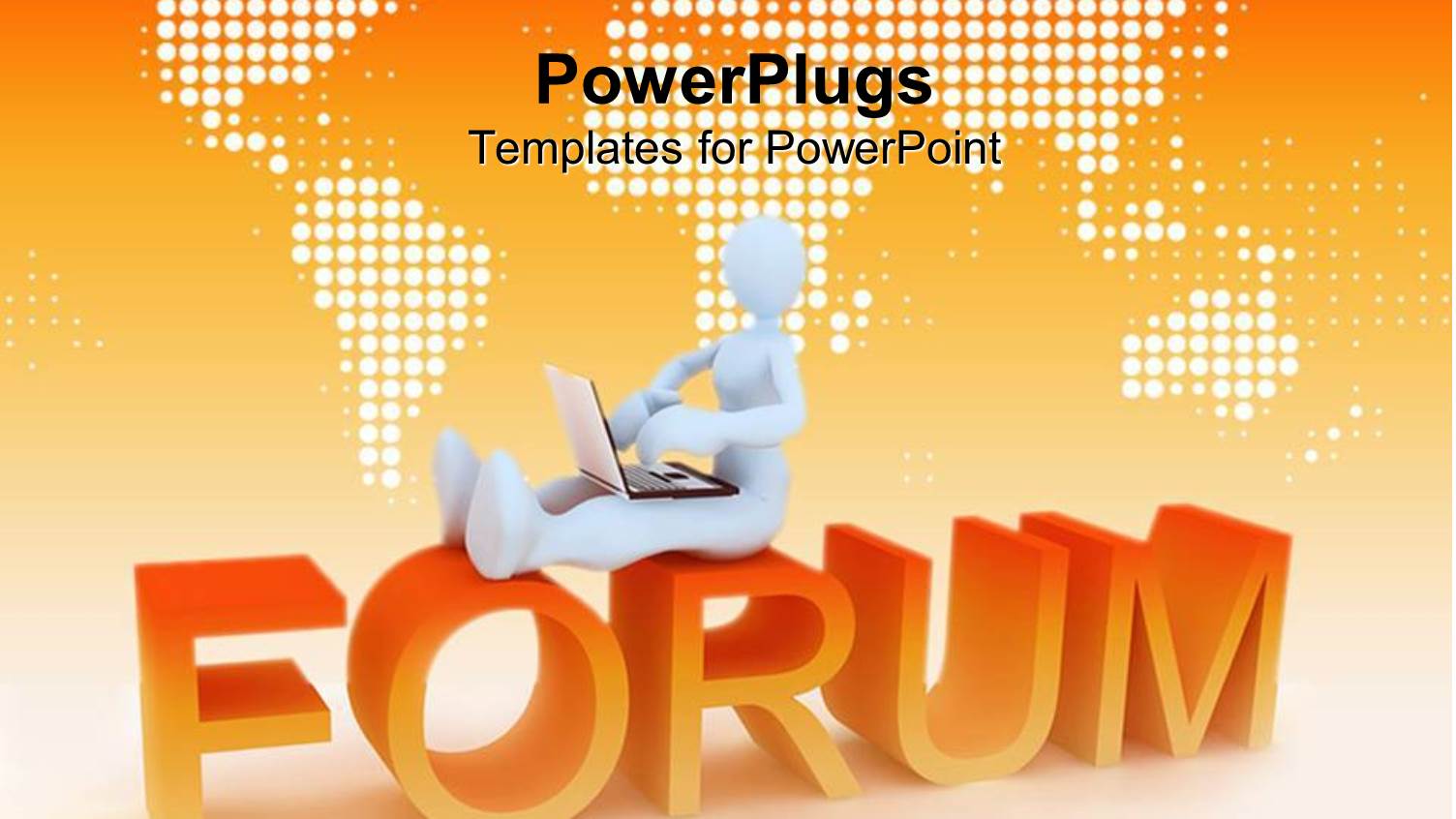 Animated Depiction of a Human Sitting on a Forum Text