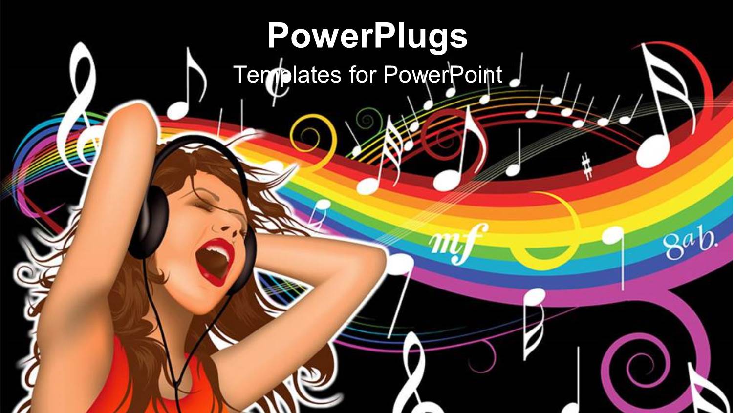 Animated Depiction of a Lady with Headphones Listening to Music