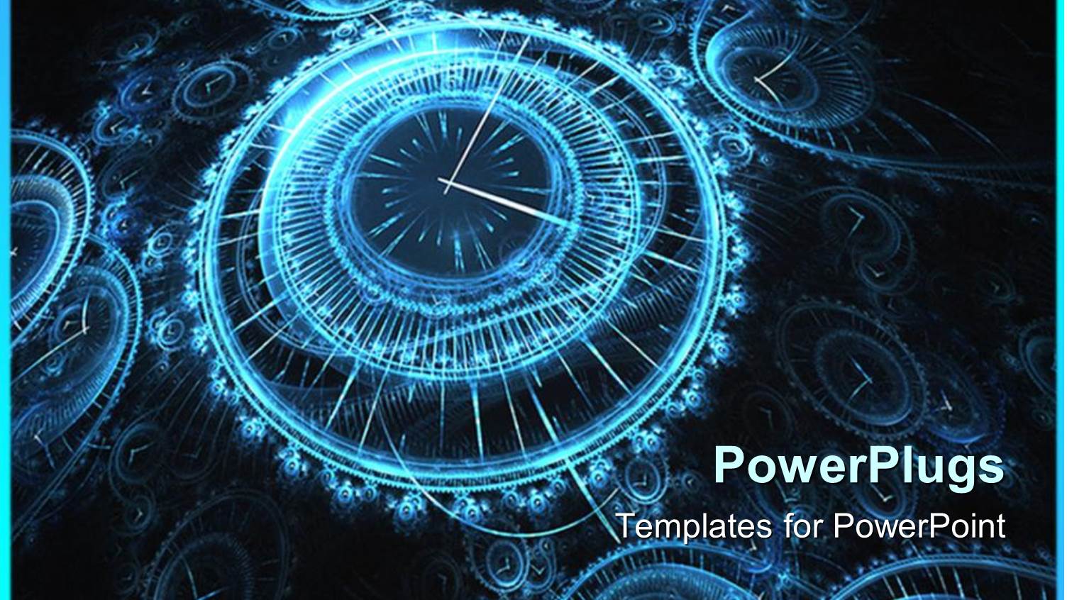 Animated Depiction of Lots of Clocks on a Black Background