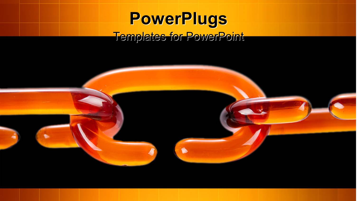 Animated Depiction of Orange Colored Chain on Black Back Ground