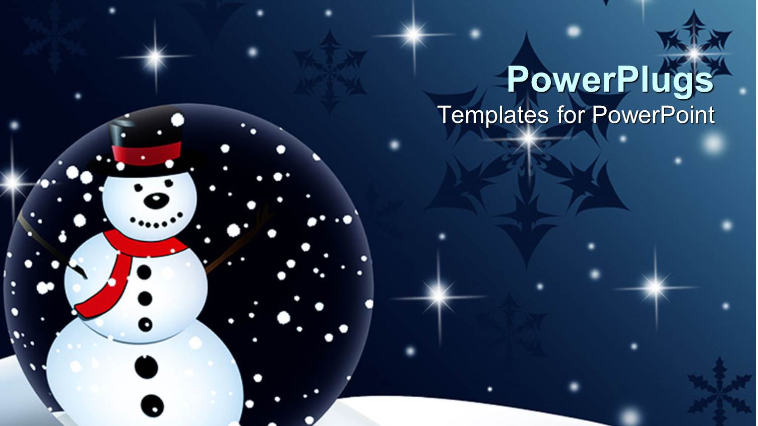 Animated Depiction of a Snow Man with Shinning Starts