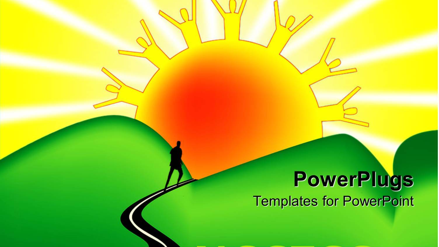 Animated Depiction of a Sun and a Man Walking Towards it