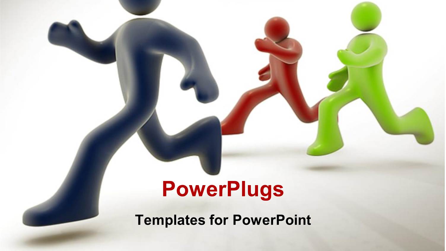 Animated Depiction of Three Humans Running with a White Background