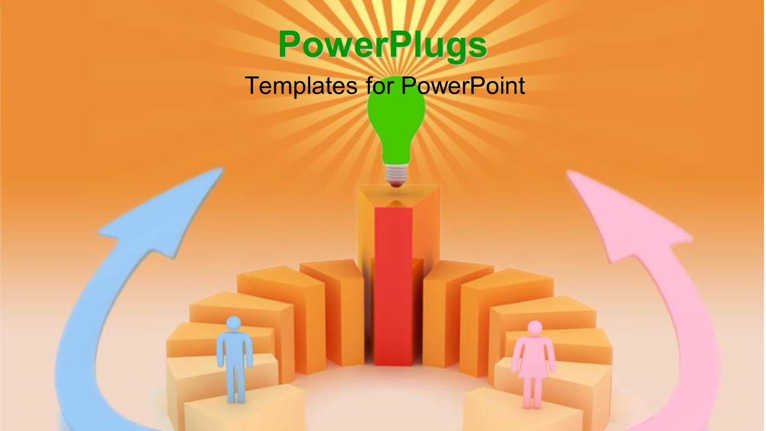 Animated Depiction Two Humans Standing on Orang and Red Bars