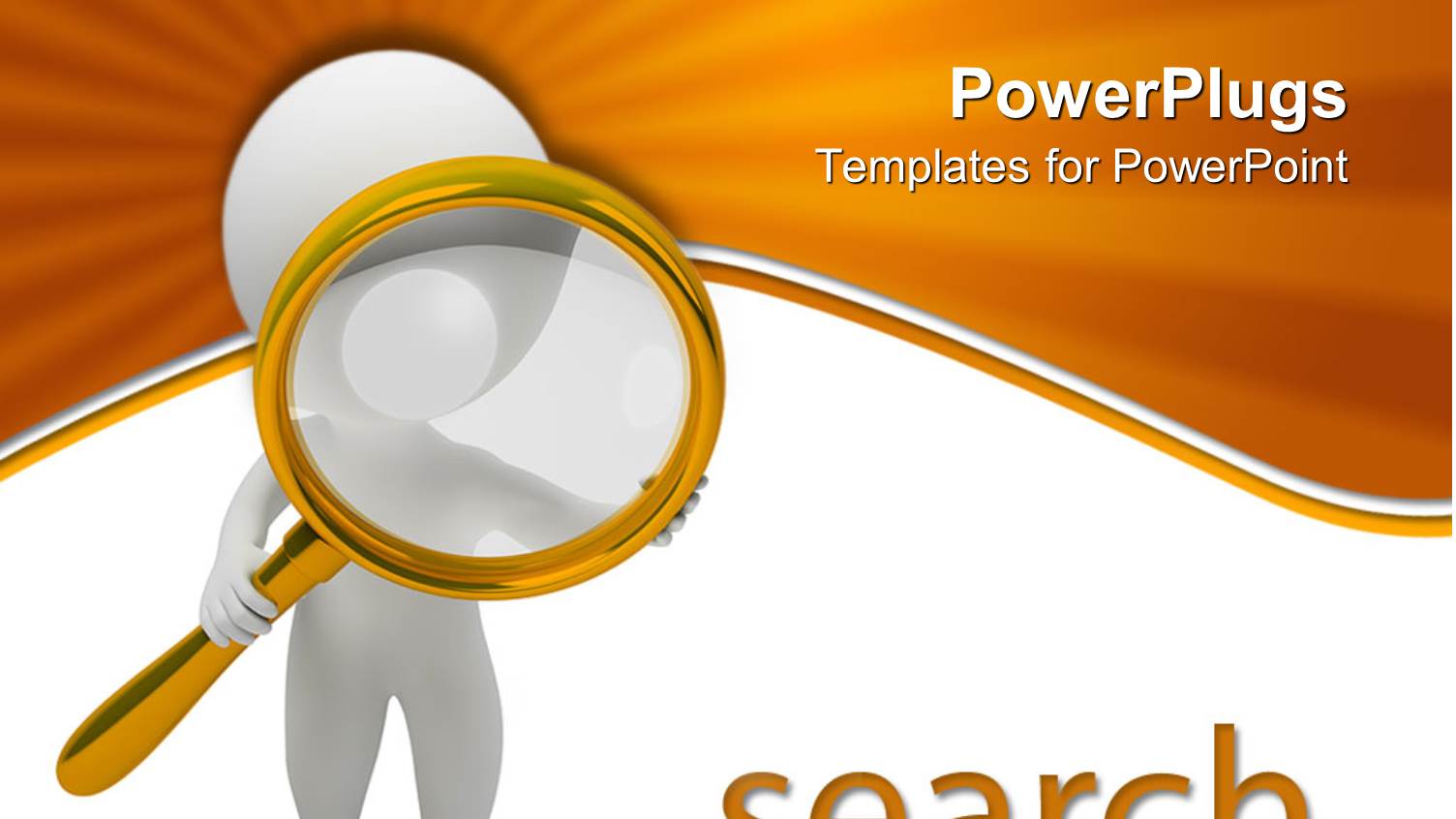 Animated Human Figure Looking Through a Magnifying Glass