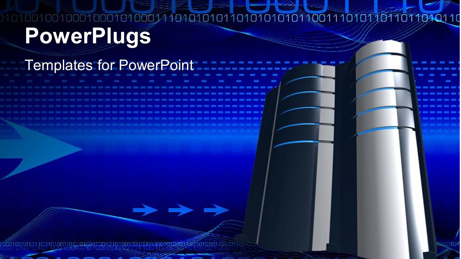 Animated Silver Colored Computer with Binary Codes on Blue Background