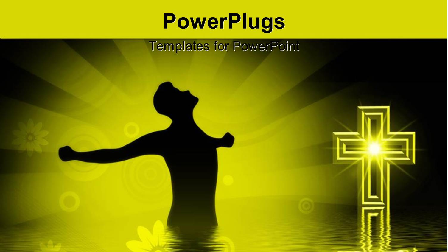 Animation of a Man Standing in Water with a Cross