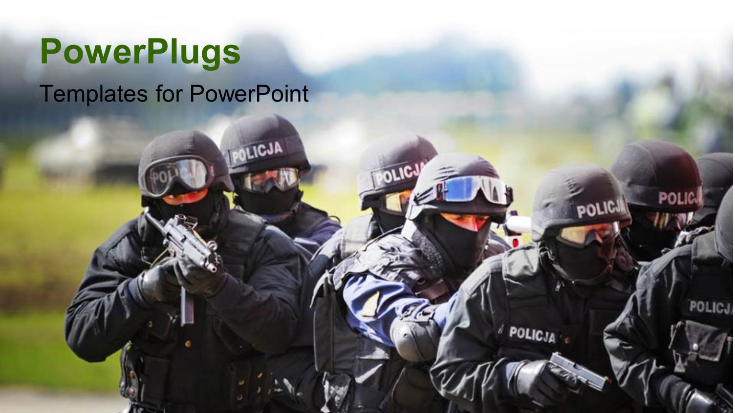 Anti Terrorist Swat Commando Approaching the Hijacker