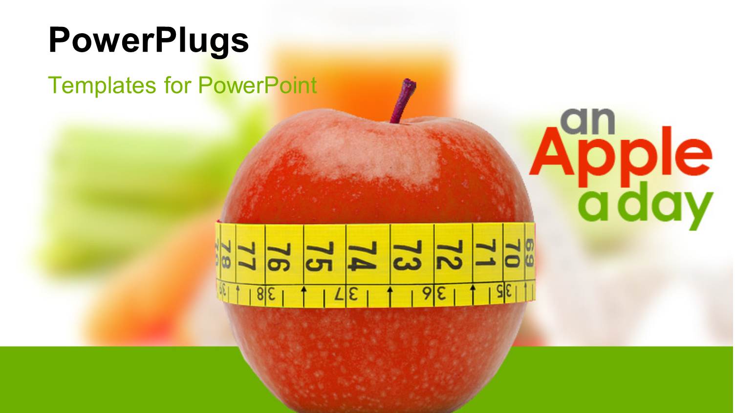 an Apple a Day Concept Depicting Fresh Appetizing Apple Tied with a Measuring Tape