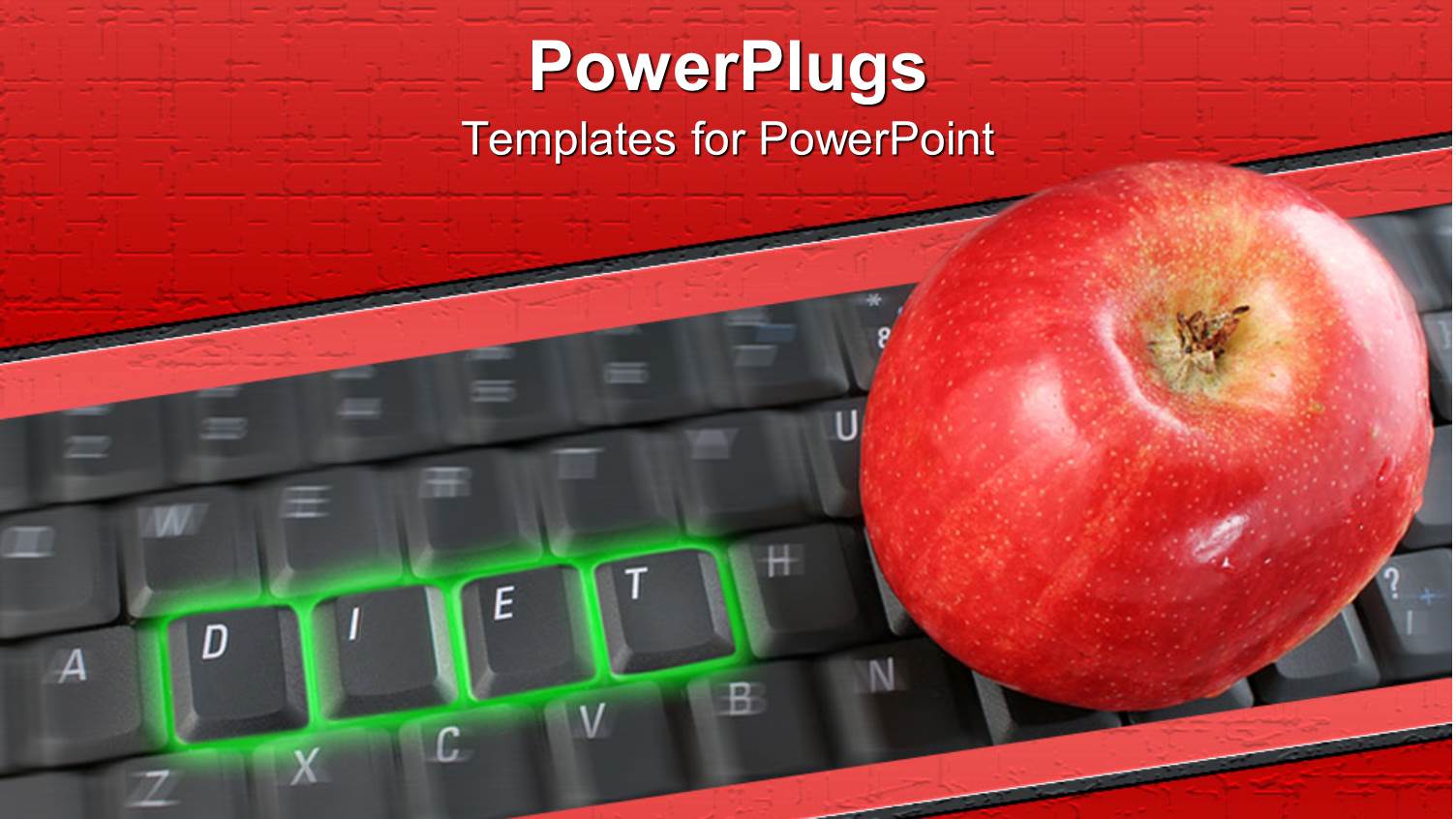 an Apple Placed on Top of a Keyboard