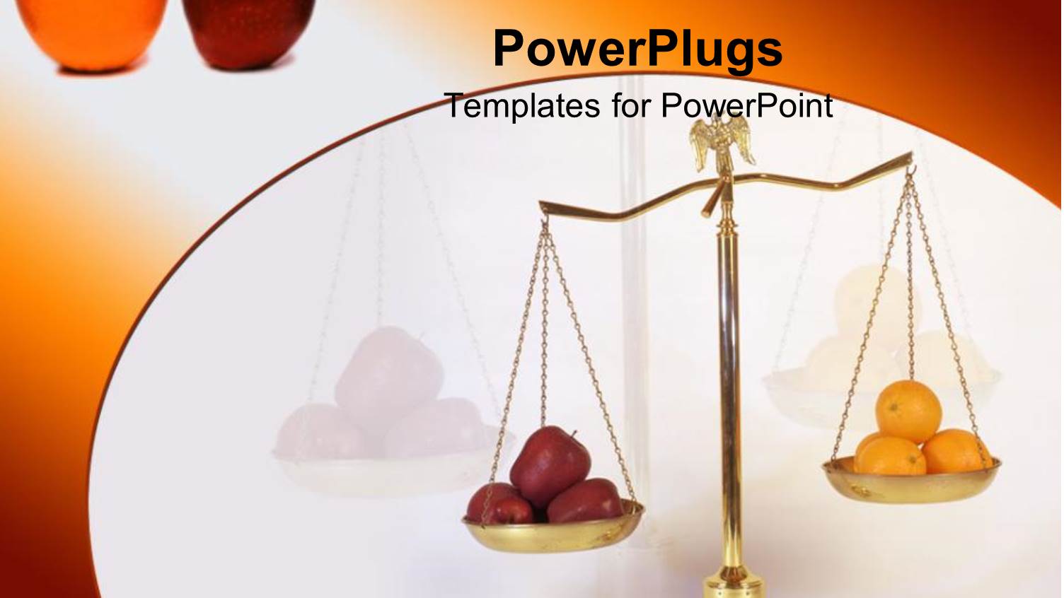 Apples and Oranges on the Two Parts of a Gold Colored Scale