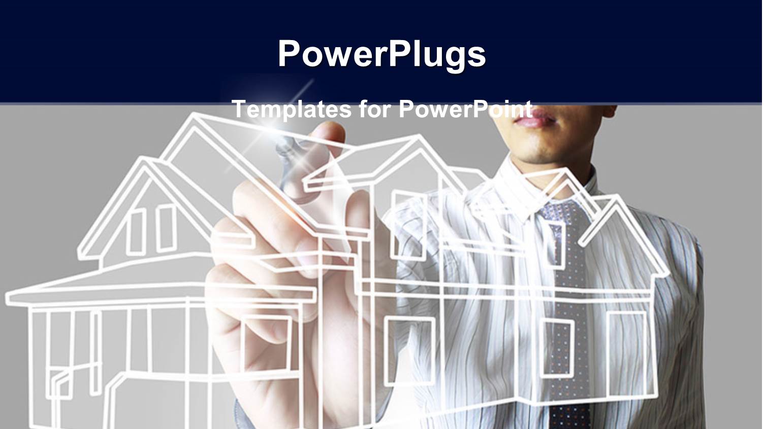 Architect Drawing Blueprint of a House