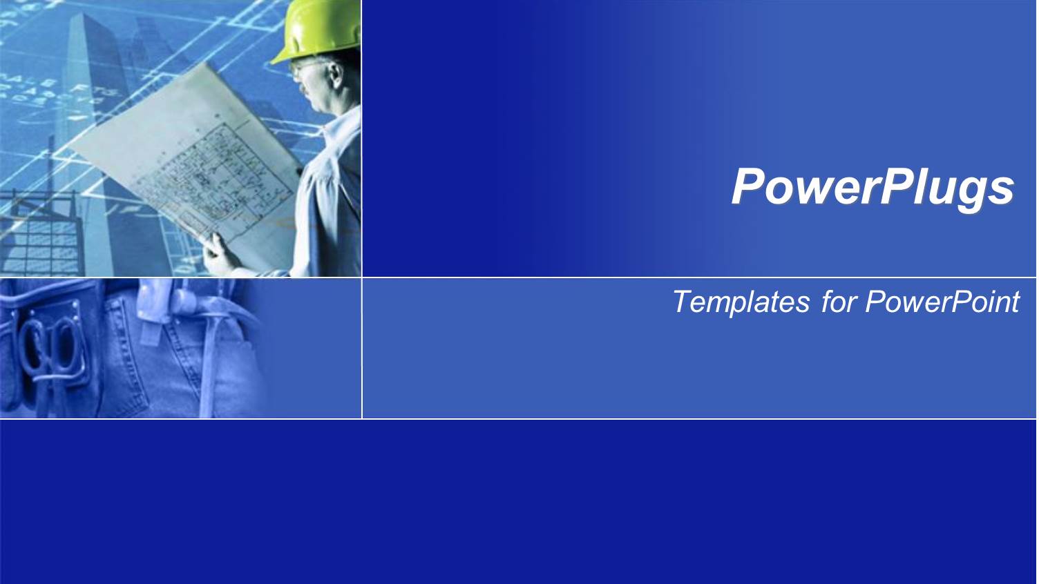 Architect with a Plan all in a Blue template