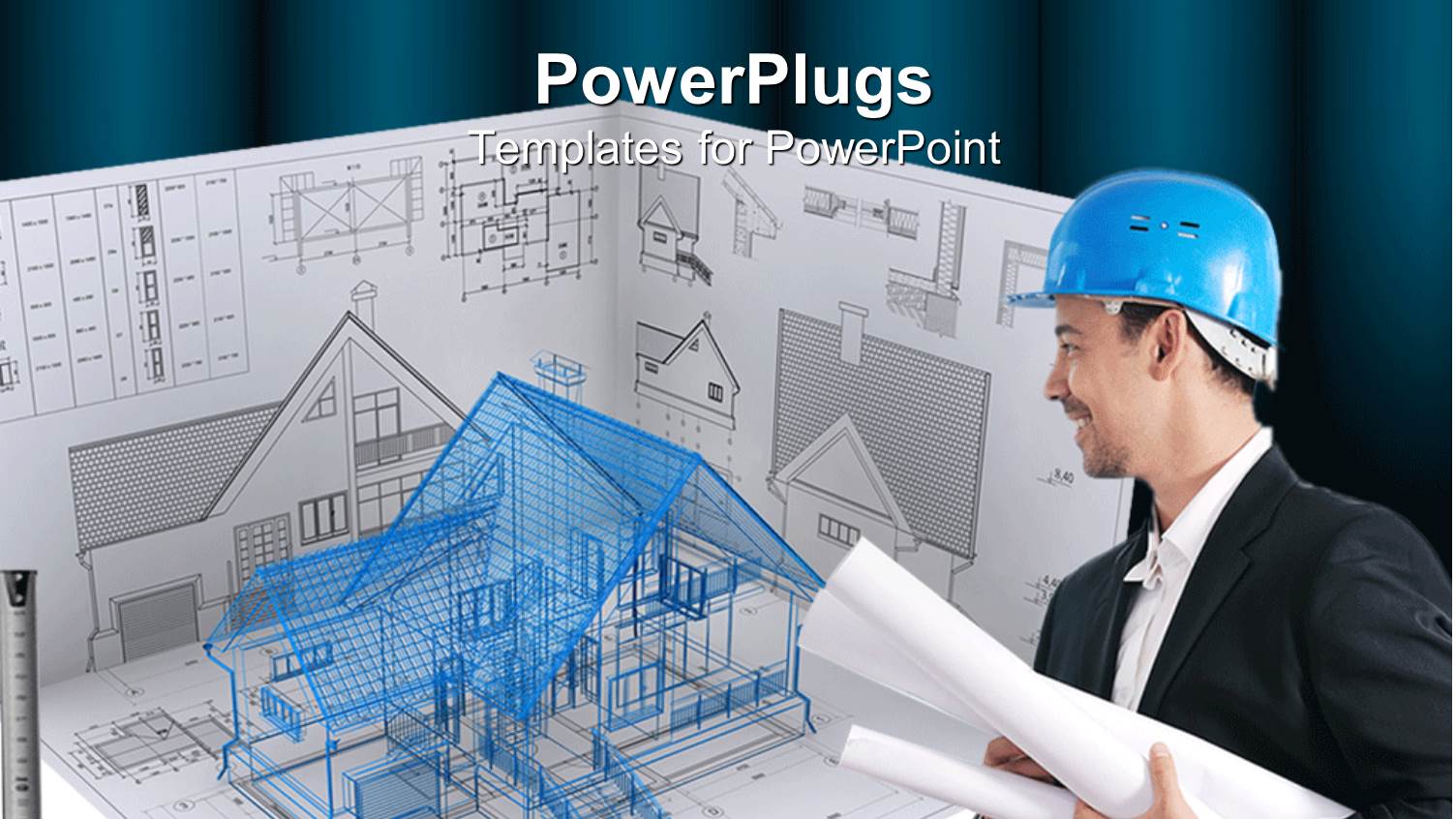 Architectural Designs with Architect Carrying Residential Building Plan