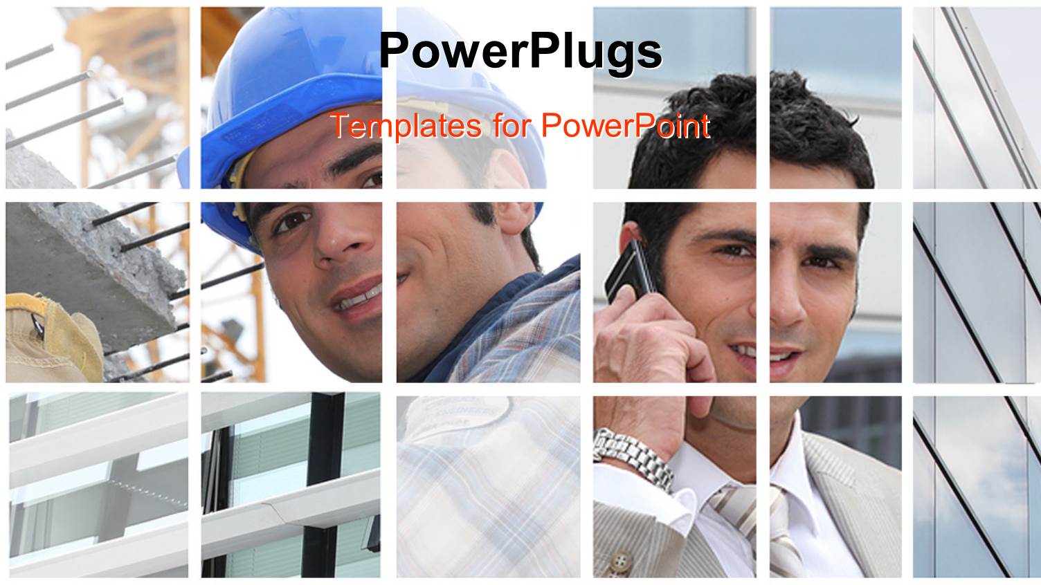 Two Different Persons with Buildings in Background