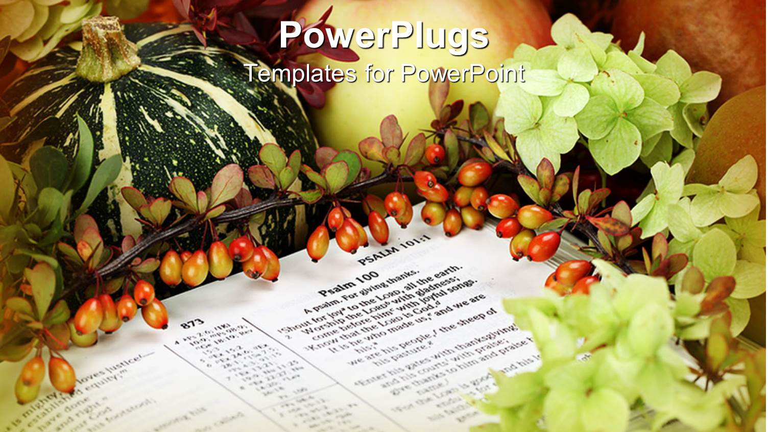 an Arrangement Made for Thanksgiving with Flowers and Fruits in the Background