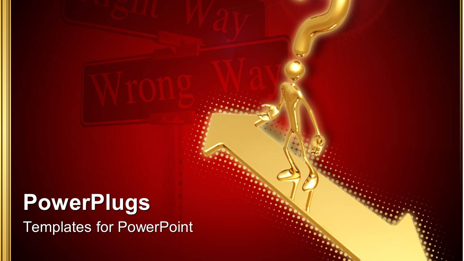 an Arrow with a Figure and a Question Mark