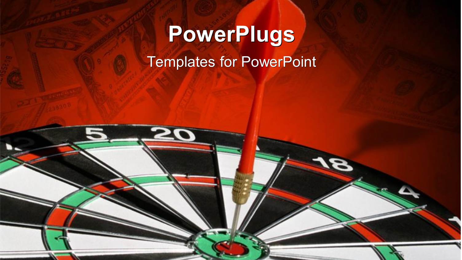 an Arrow Hitting the Bulls Eye with Reddish Background