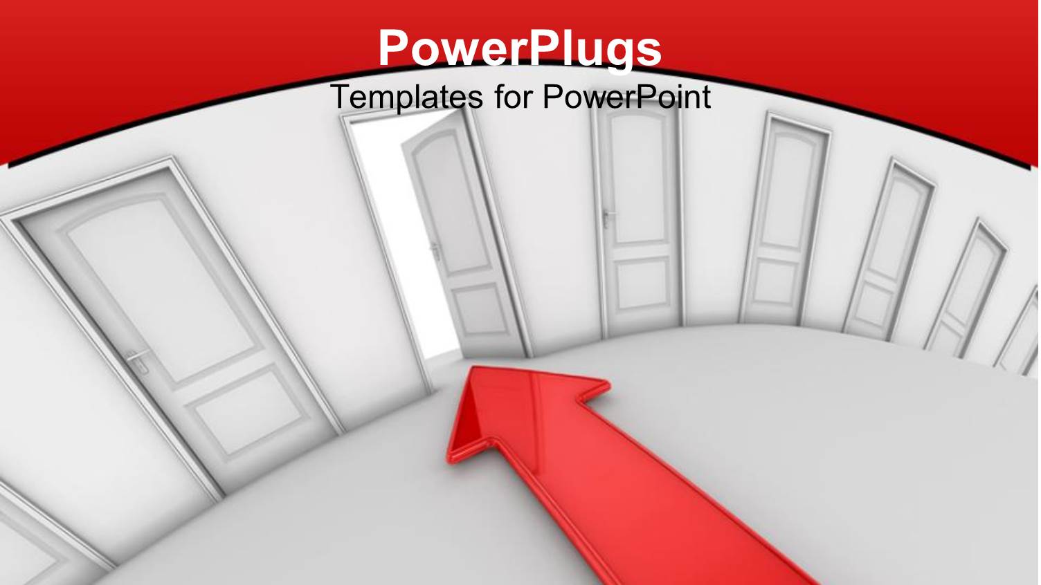 an Arrow Pointing Towards an Open Door