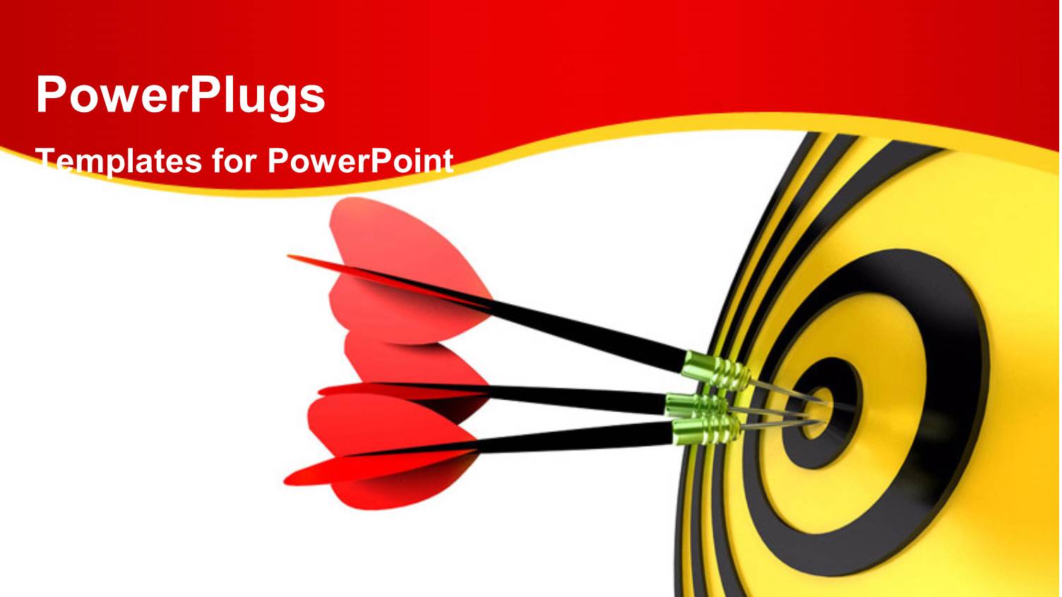 Arrows Hitting the Target, with Red Color