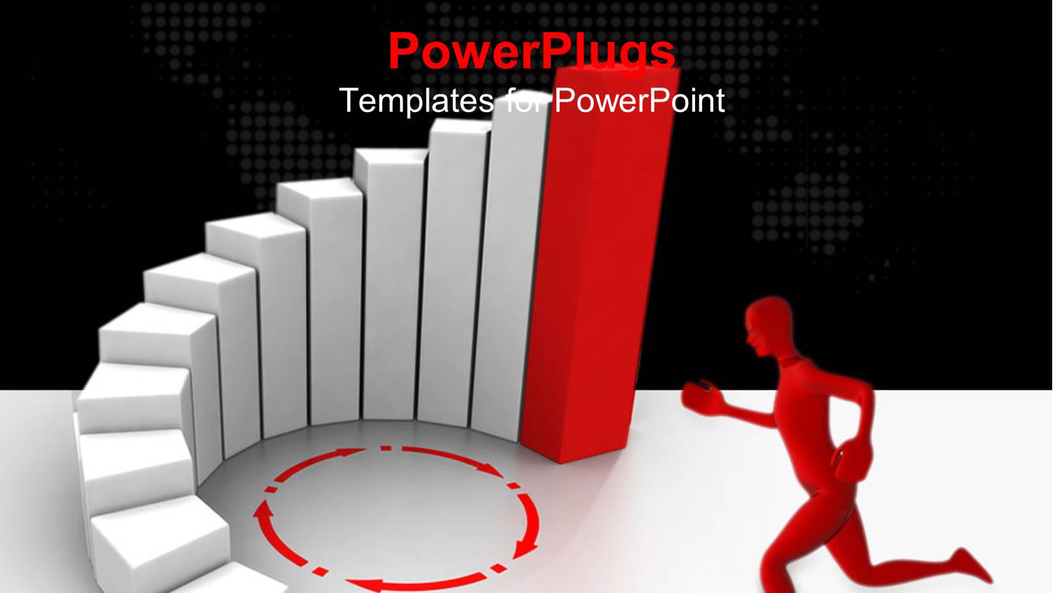 Ascending Bars with a Red One Running and Climbing