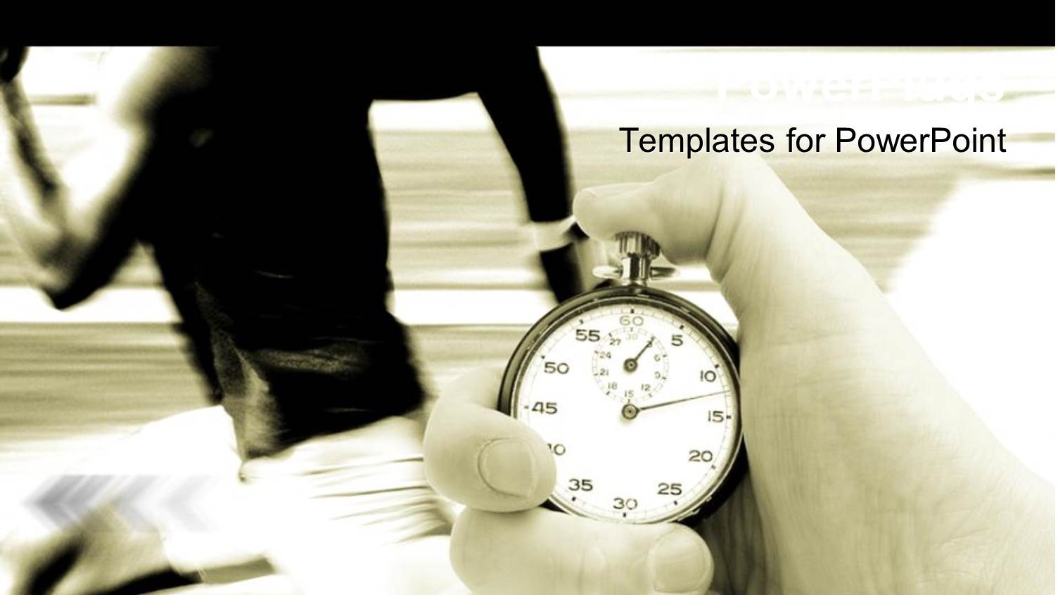 Athletic Race with Runner in Background and Official with Stopwatch 