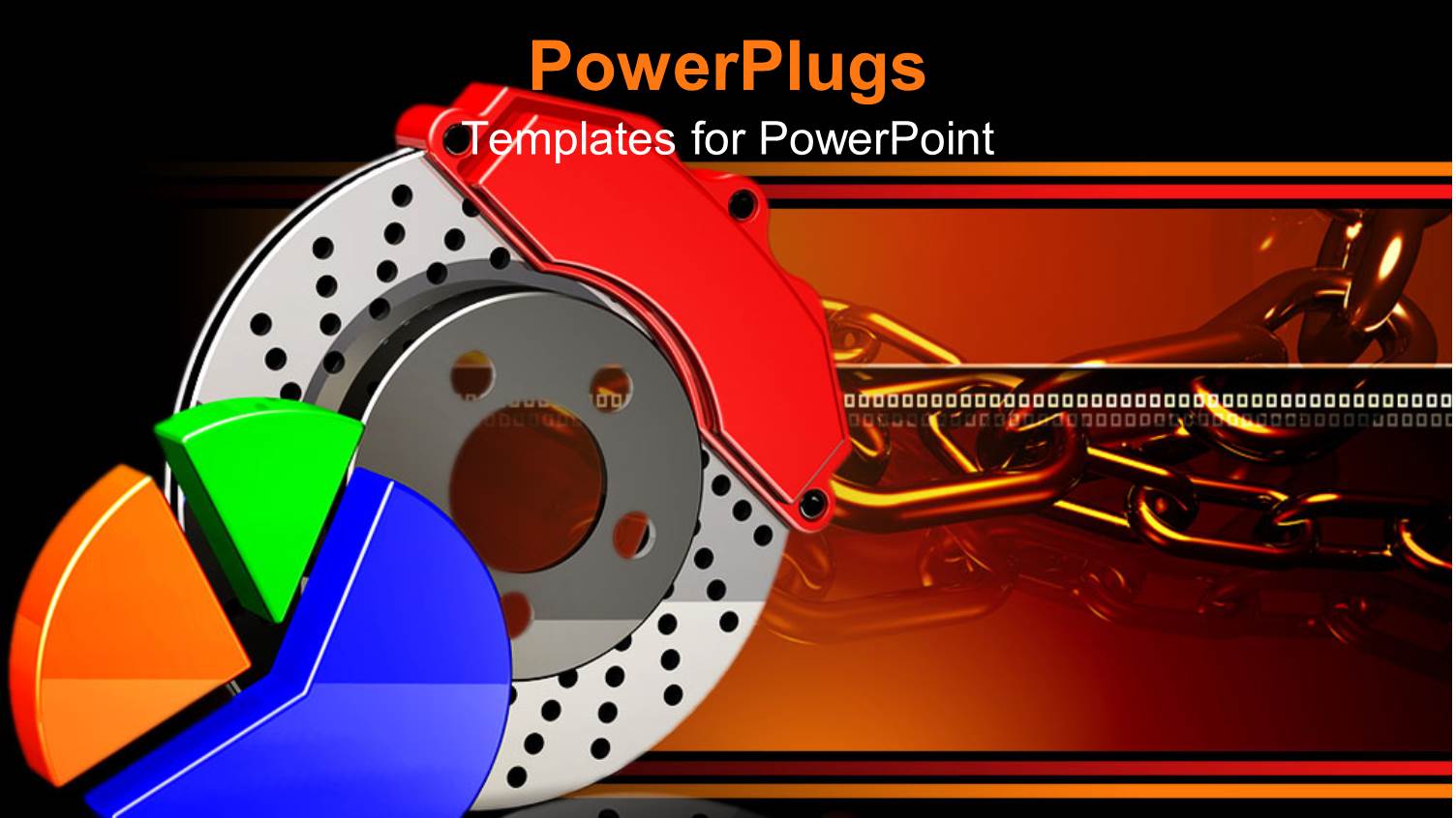 an Automobile Brake Caliper with Reddish Background and Place for Text