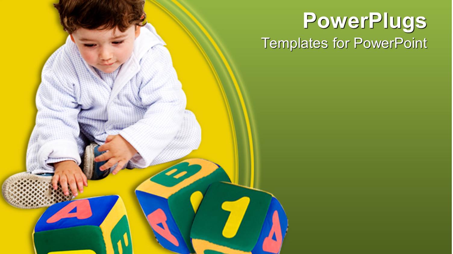 Baby in White Playing with Number and Alphabet Blocks