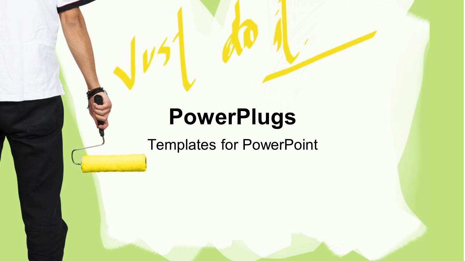 Back of a Painter Man Dressed in Black and White Holding a Painting Brush in his Hand Sitting in Front of a Painted