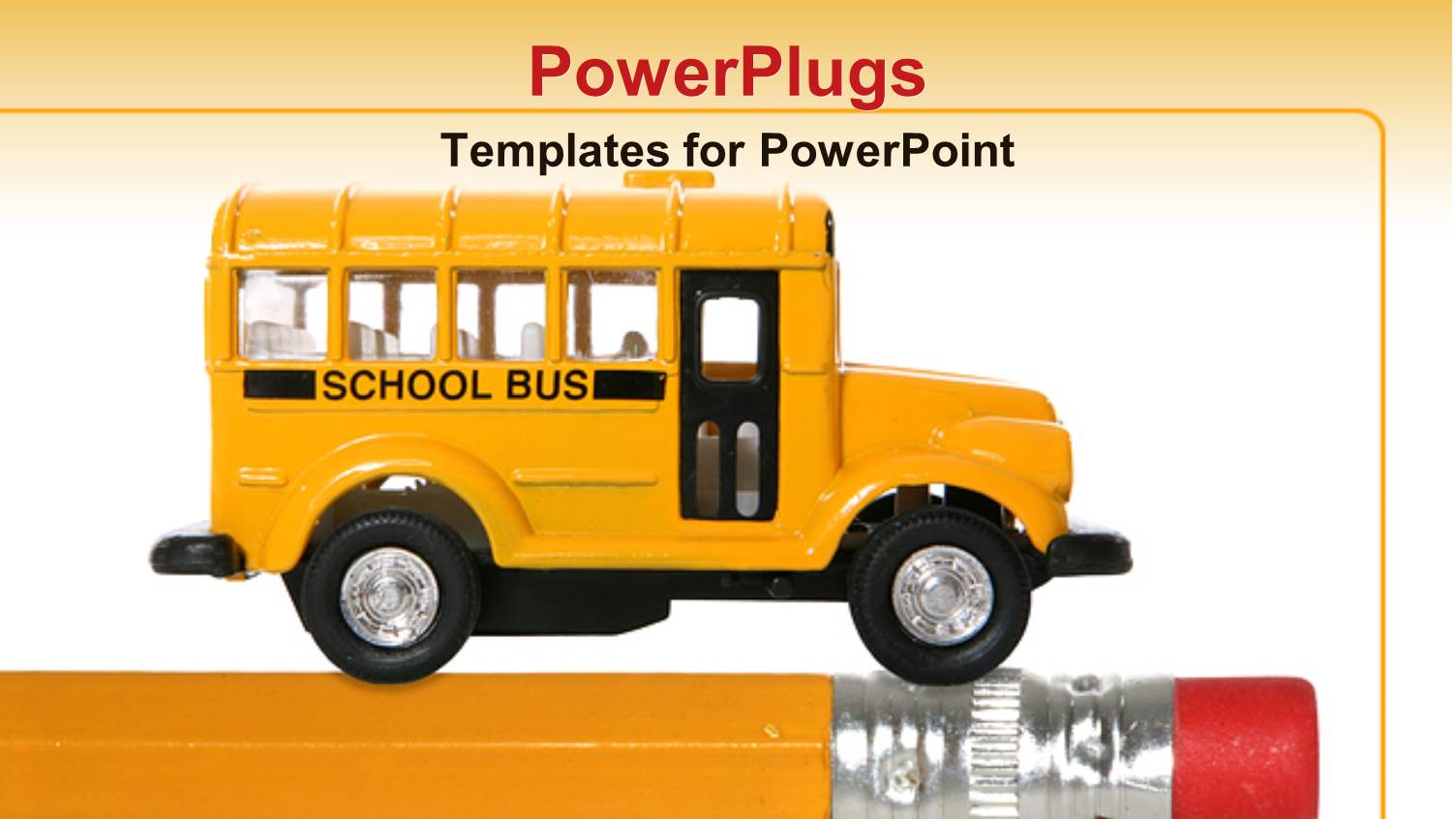 Back to School with Orange School Bus Toy on Pencil, Education