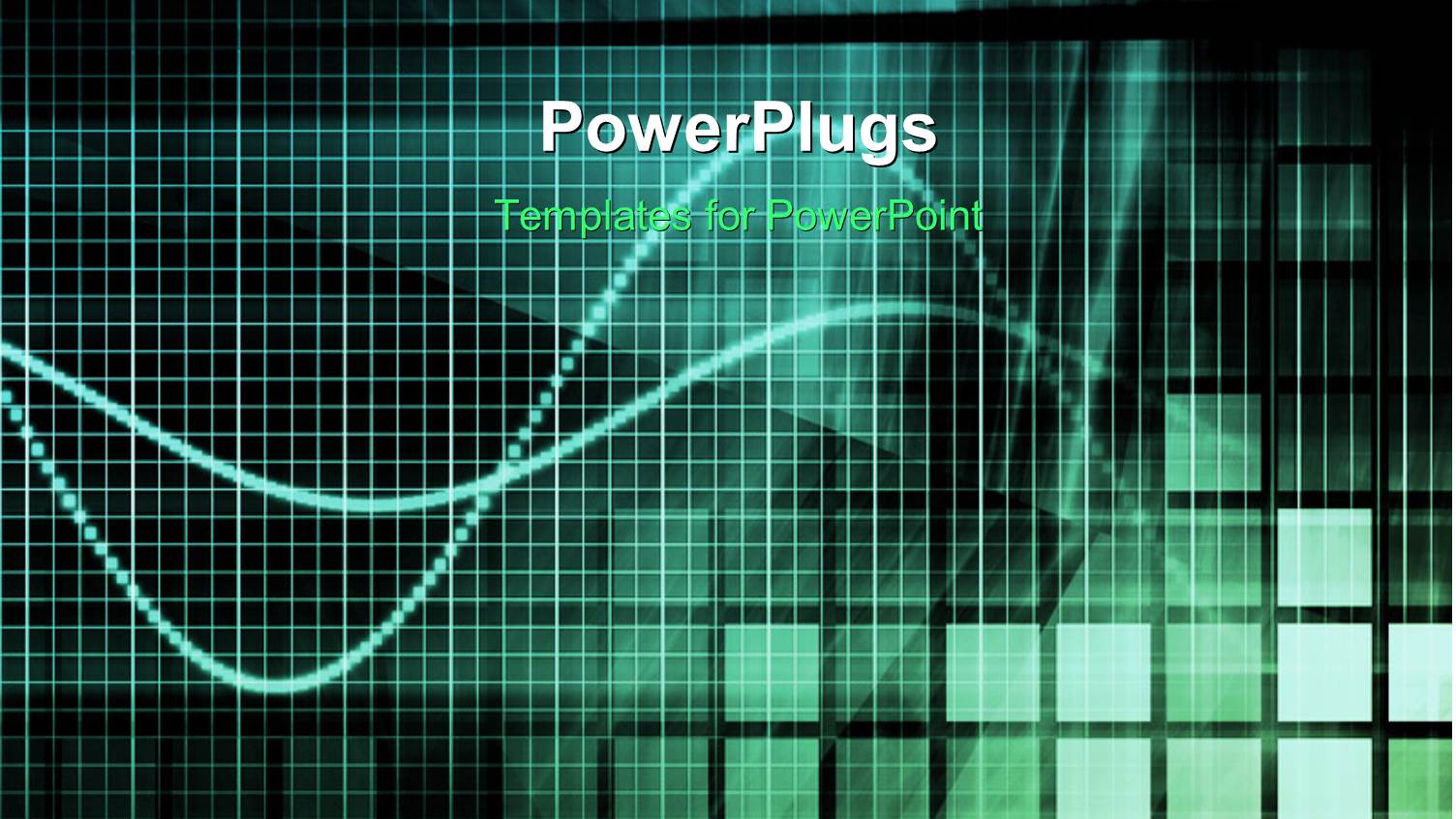 Background with Black and Green Grid Lines and Colored Squares