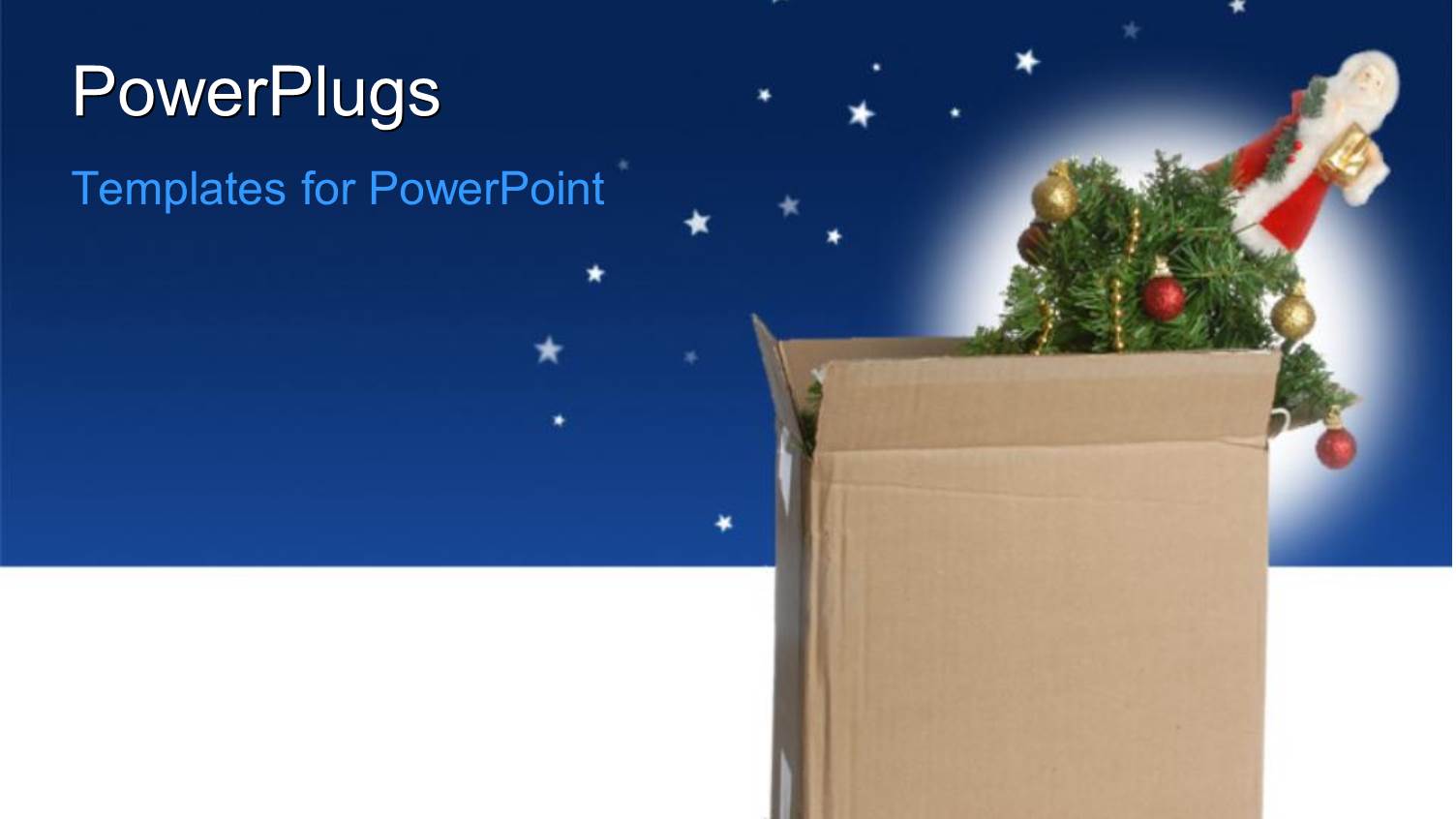 a Bag with a Christmas Tree and Stars in Background