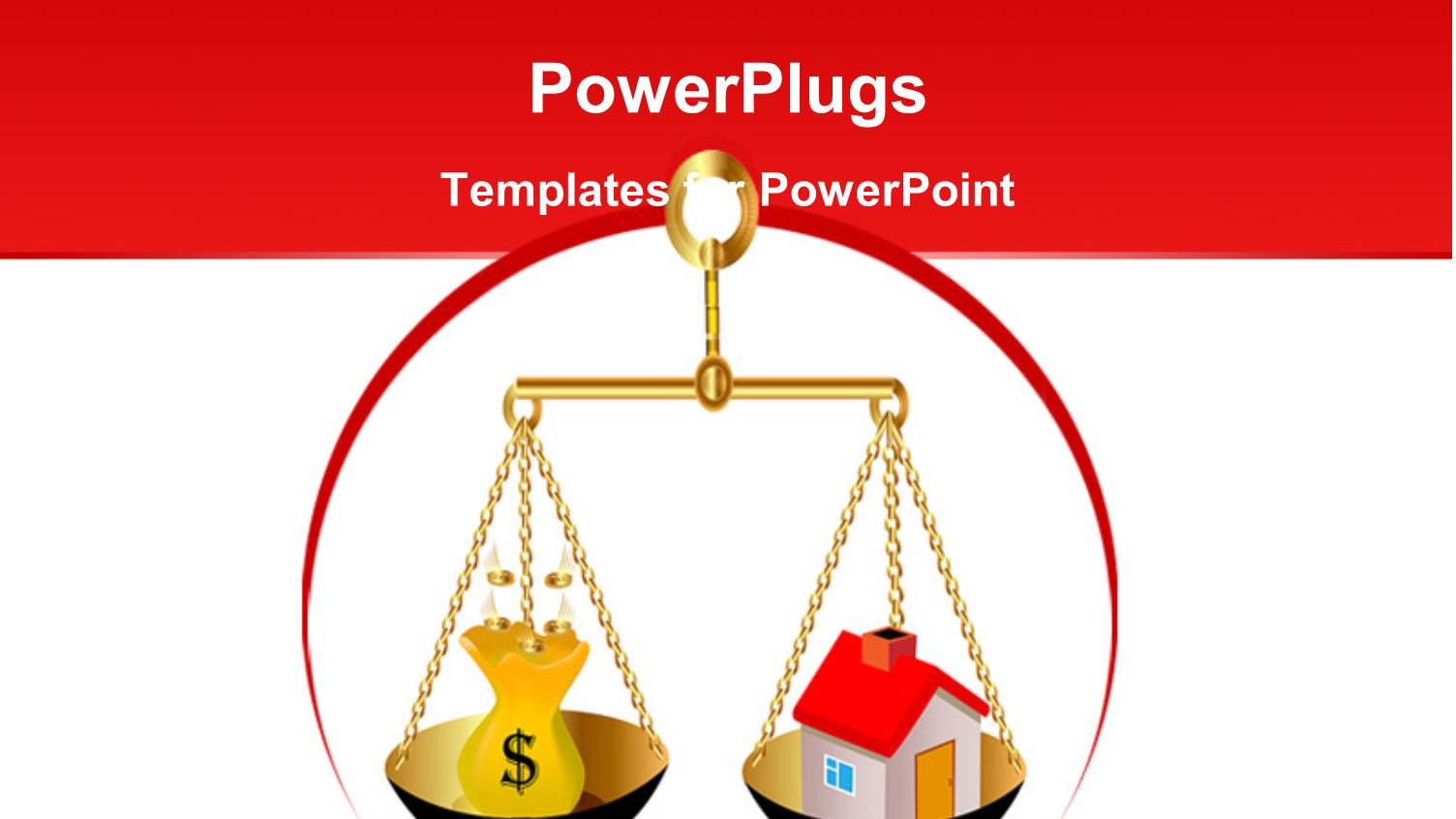 a Balance with a White and Red Background