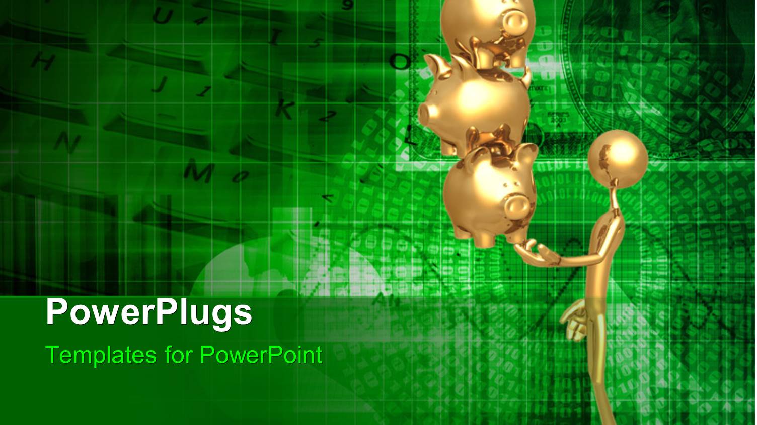 Balancing Golden Savings Investments Piggy Banks on Fingertip Over Finance Background