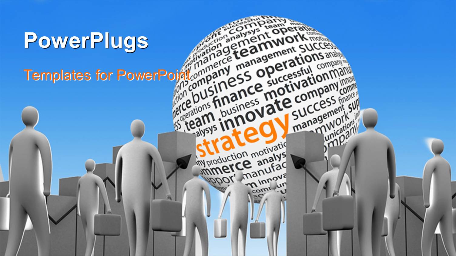 Various People Looking Towards a Giant Ball