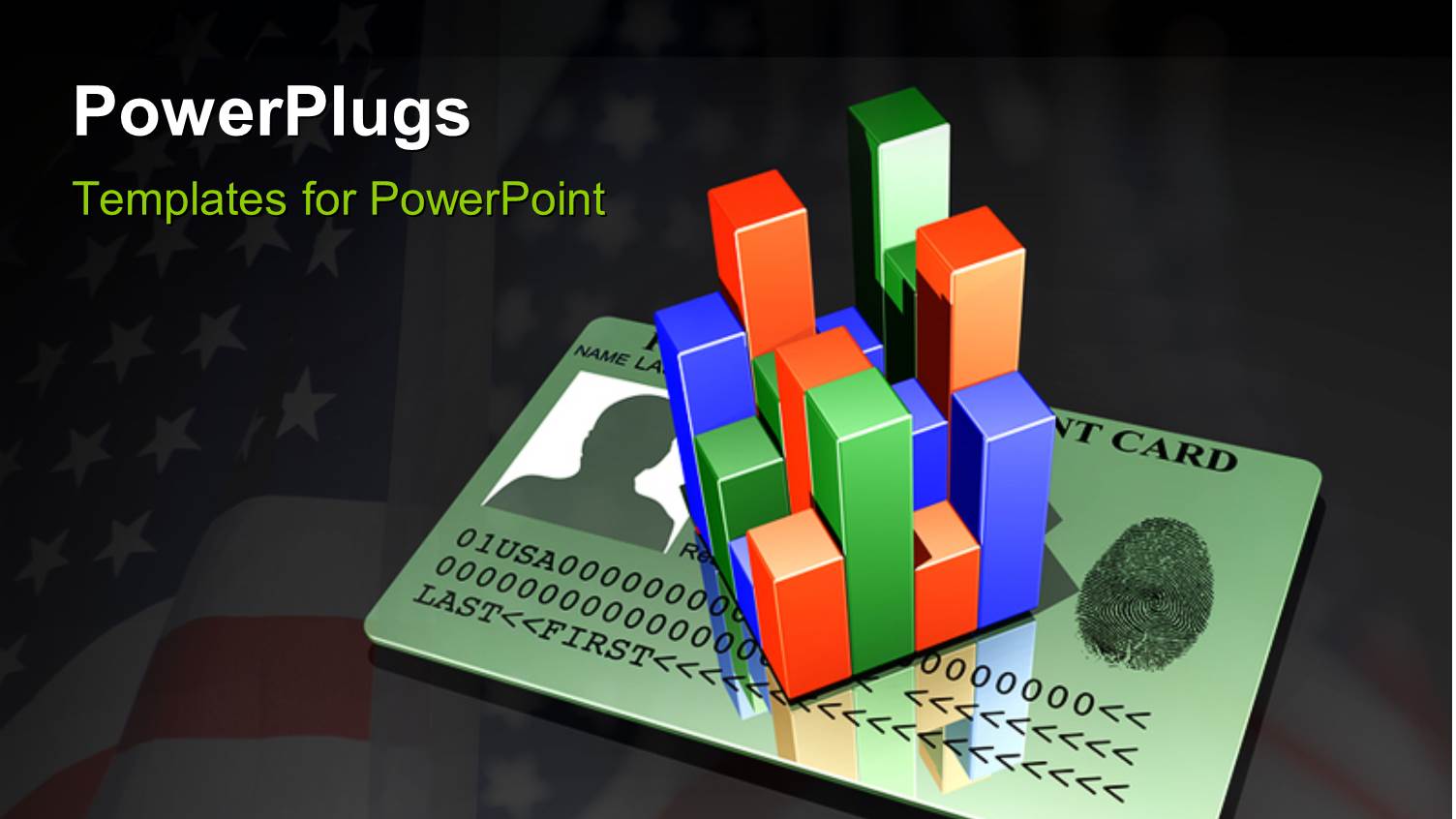 a Bar Chart Cube on a Personal Identity Card
