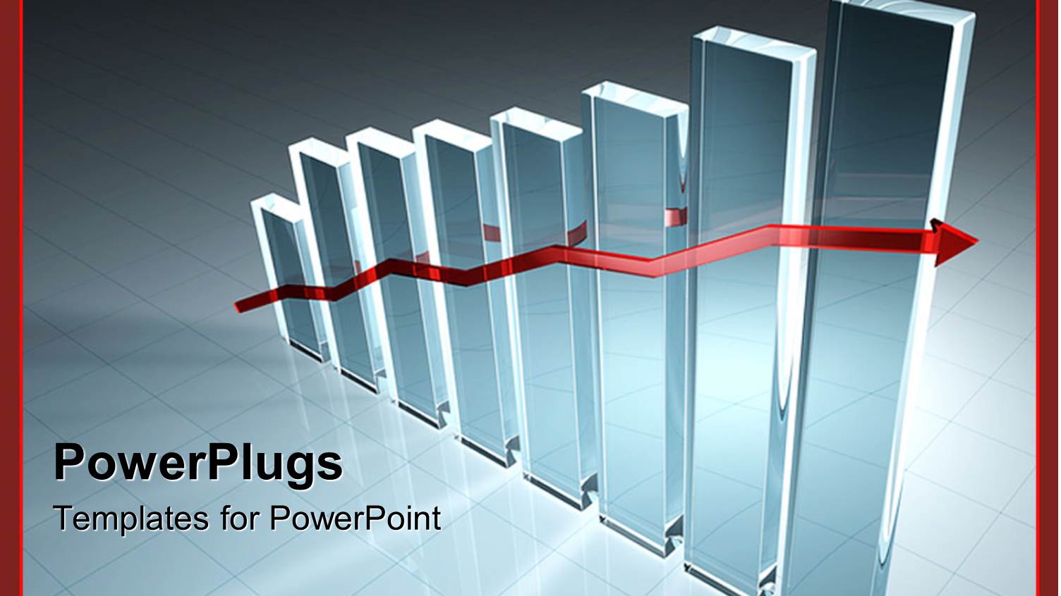 Bar Chart with Red Line across Signifying Increase