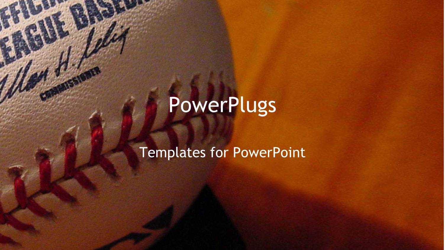 a Baseball in a Closeup with Brownish Background