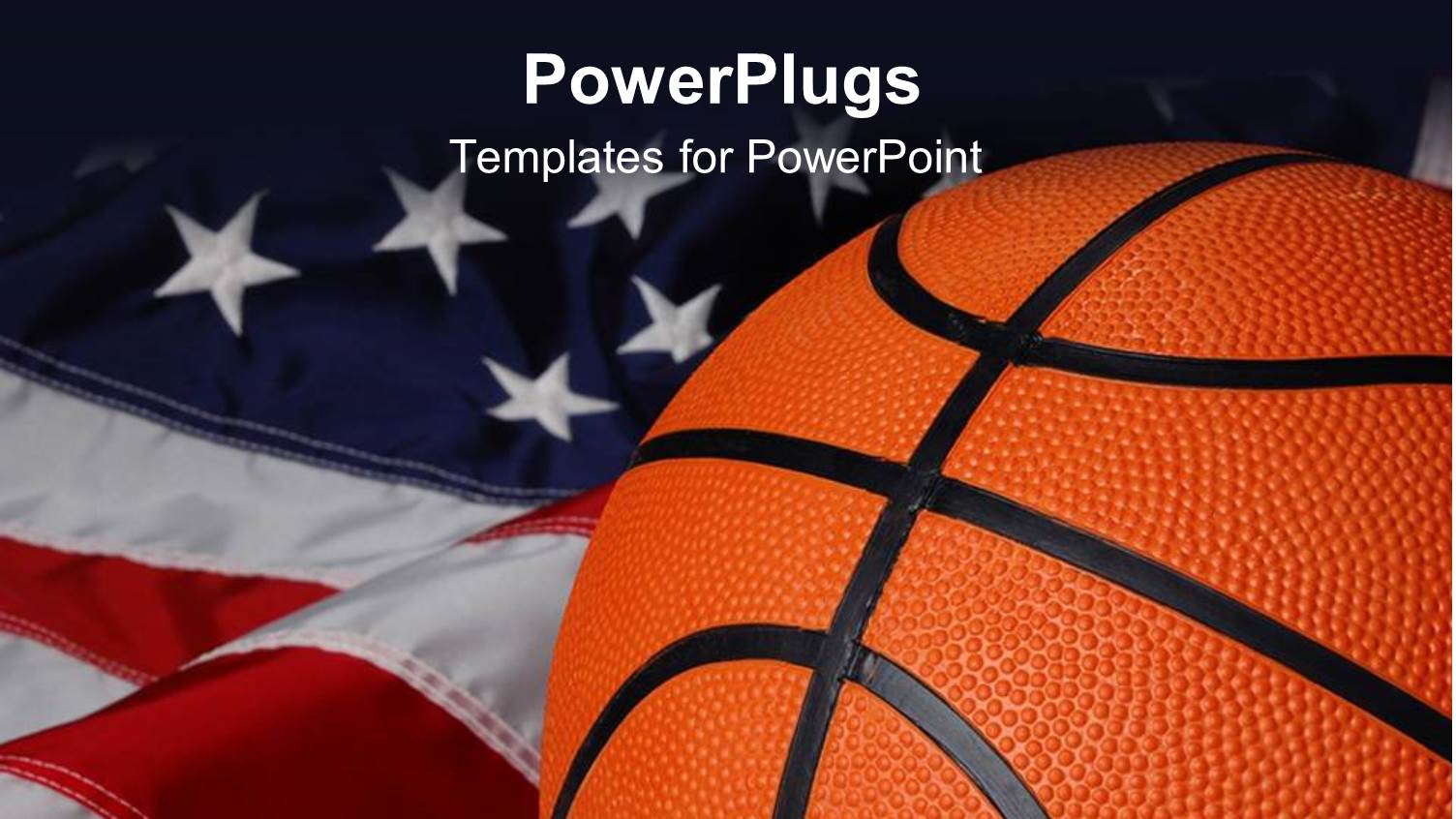 a Basket Ball with American Flag in the Background